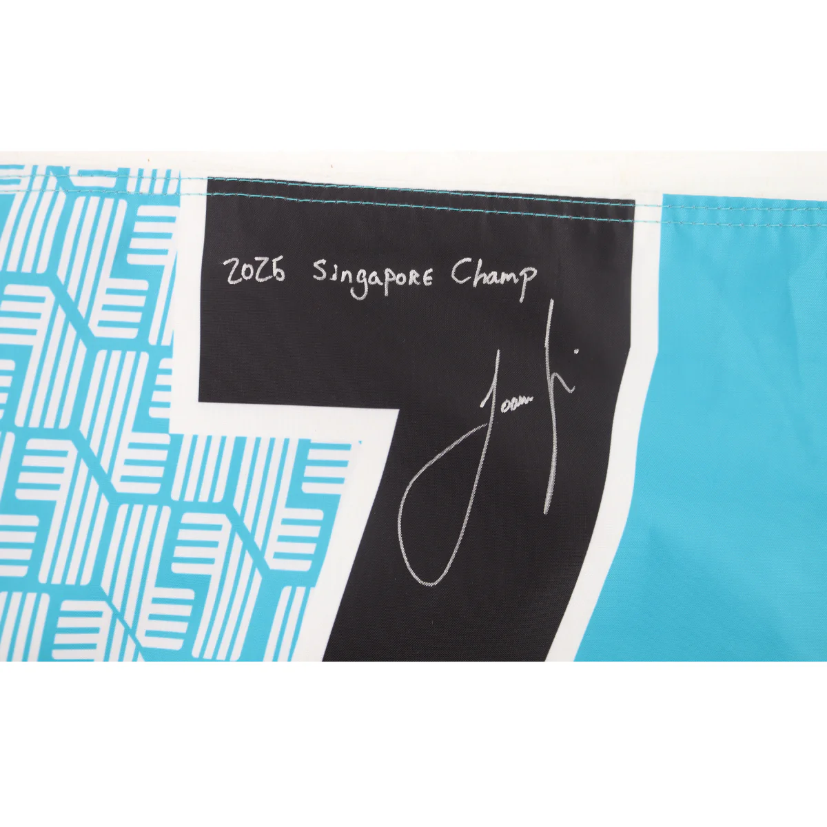 Joaquin Niemann LIV Golf Singapore 2025 Autographed Inscribed Hole #7 Pin Flag - Image 2