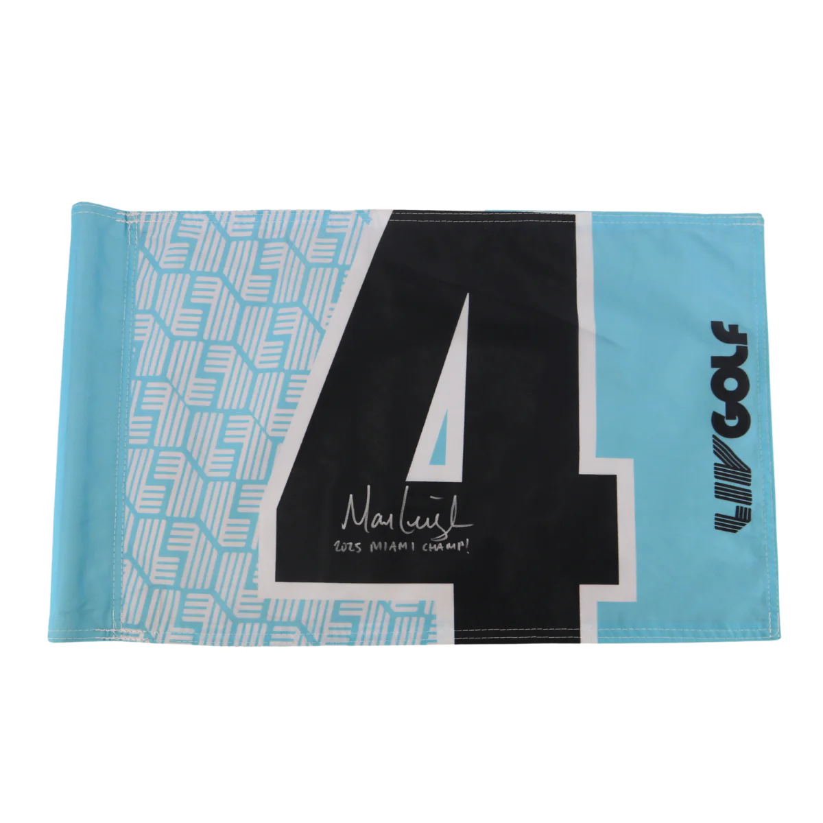 Marc Leishman LIV Golf Miami 2025 Autographed Inscribed Hole #4 Pin Flag