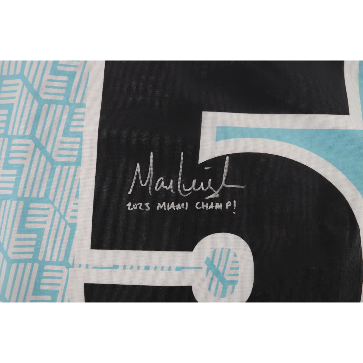 Marc Leishman LIV Golf Miami 2025 Autographed Inscribed Hole #5 Pin Flag - Image 2