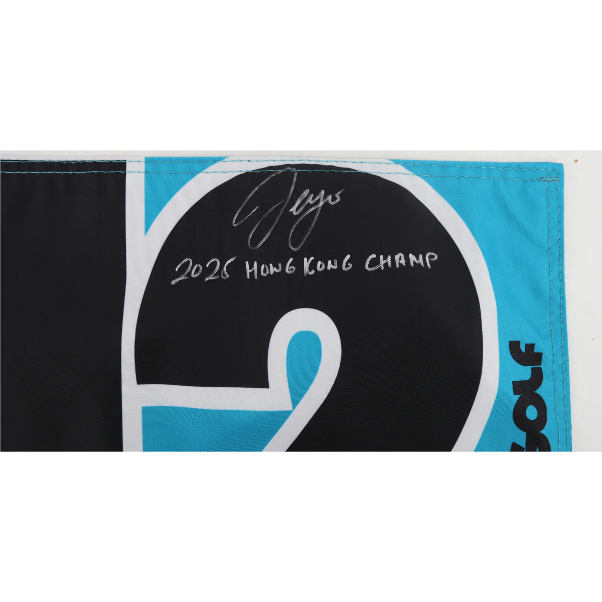 Sergio Garcia LIV Golf Hong Kong 2025 Autographed Inscribed Hole #12 Pin Flag - Image 2