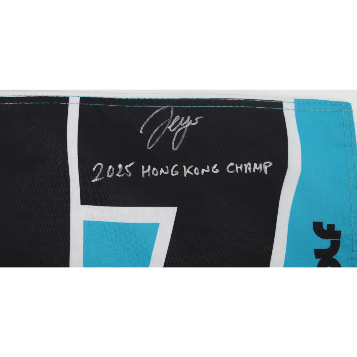 Sergio Garcia LIV Golf Hong Kong 2025 Autographed Inscribed Hole 17 Pin Flag - Image 2