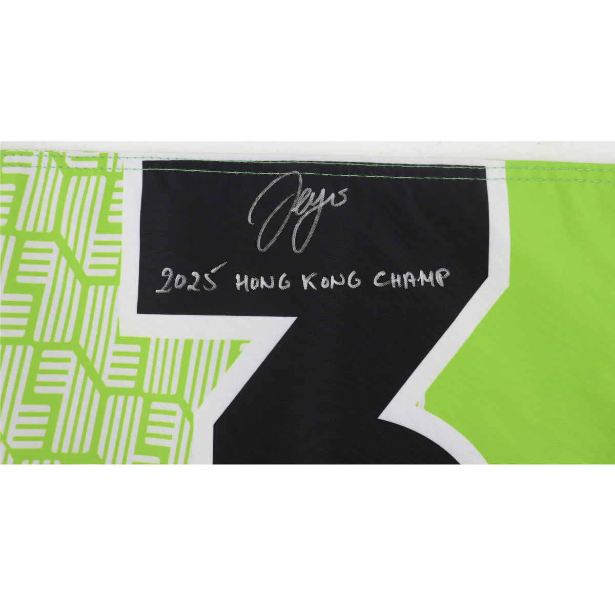 Sergio Garcia LIV Golf Hong Kong 2025 Autographed Inscribed Hole #3 Pin Flag - Image 2