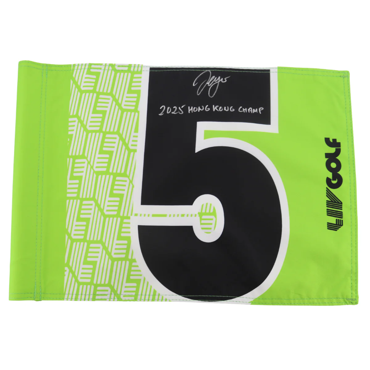 Sergio Garcia LIV Golf Hong Kong 2025 Autographed Inscribed Hole #5 Pin Flag