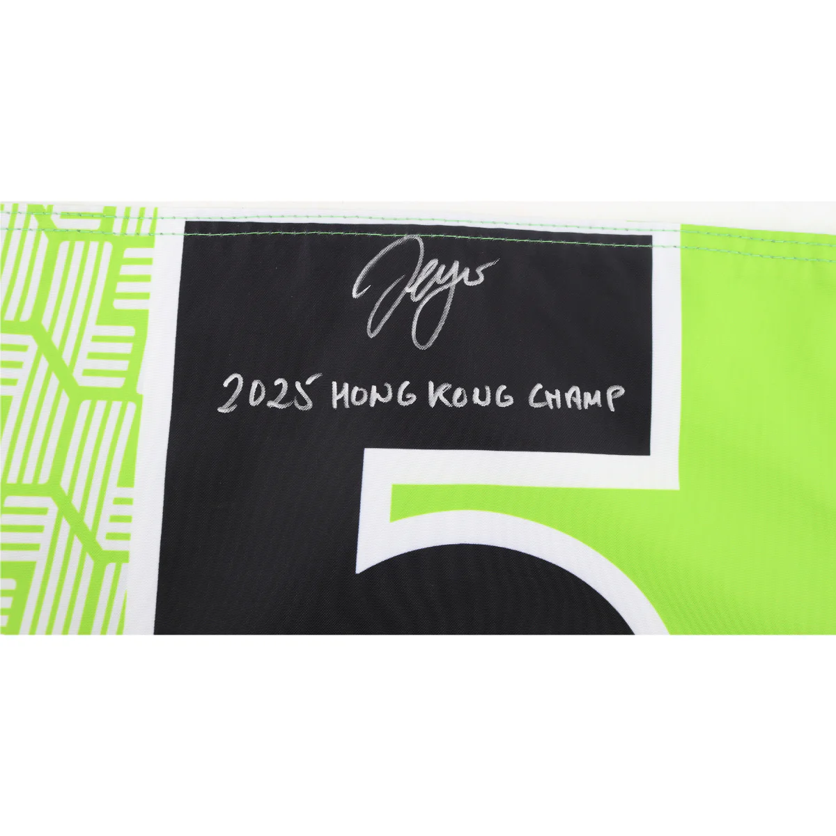 Sergio Garcia LIV Golf Hong Kong 2025 Autographed Inscribed Hole #5 Pin Flag - Image 2